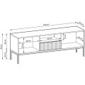 Televizní stolek Nova 154 cm černý/černý rám