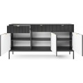 Komoda Nova 154 cm černá/černý rám