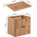 Set skříňky a desky pod umyvadlo Casad 60 cm dub wotan