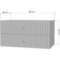 Skříňka pod umyvadlo Lore 80 cm šedá