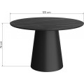 Jídelní stůl STELLA 120 cm černý mramor