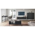 Toaletní stolek Nova 104 cm černý/černý rám