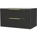 Závěsná umyvadlová skříňka s deskou Avila 80 cm černá