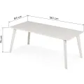 Zahradní stůl Piretto 180 cm bílý
