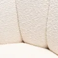 Otočné designové křeslo Casablanca bouclé bílé/černé