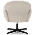 Otočné designové křeslo Casablanca bouclé bílé/černé