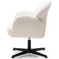 Otočné designové křeslo Casablanca bouclé bílé/černé