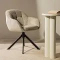 Otočné jídelní křeslo Santos béžové/černé