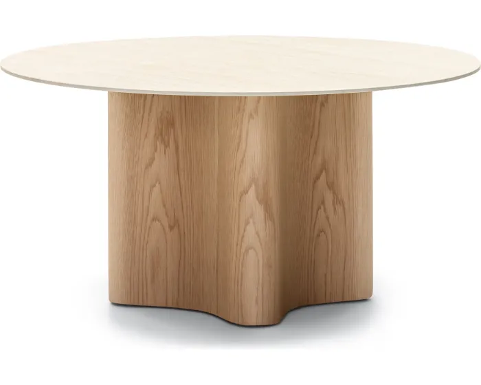 Konferenční stolek Alesund 90 cm travertin/dub přírodní