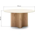 Konferenční stolek Alesund 90 cm travertin/dub přírodní