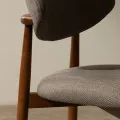 Jídelní židle Merano z masivu šedá/ořech