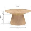 Konferenční stolek Dalarna 90 cm dub přírodní