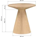 Odkládací stolek Abisko 60 cm dub přírodní