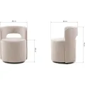 Otočná designová jídelní židle RAVAL béžová
