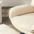Otočné relaxační křeslo VERANO s podnožkou béžové