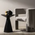 Odkládací stolek Gavi 47 cm beton/černý