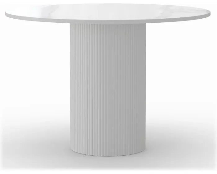 Jídelní stůl MALAGA 110 cm bílý mramor