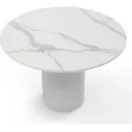 Jídelní stůl MALAGA 110 cm bílý mramor
