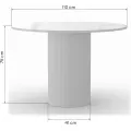 Jídelní stůl MALAGA 110 cm bílý mramor