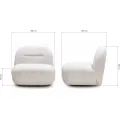 Otočné designové křeslo Giorgia šedo-béžové