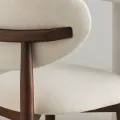 Jídelní židle Senya z masivu ecru/ořech