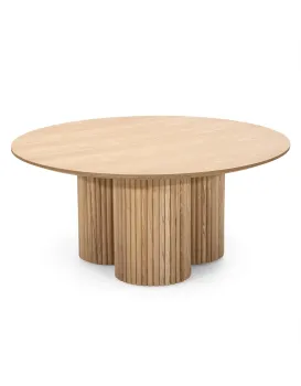 Kruhový konferenční stolek Vesby 100 cm dub přírodní/jasan