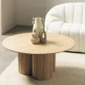 Kruhový konferenční stolek Vesby 100 cm dub přírodní/jasan