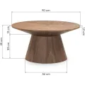 Kruhový konferenční stolek Lina 90 cm