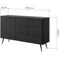 Komoda Lante 138 cm černá