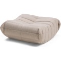 Designové křeslo s taburetem Fugi béžovo-šedé