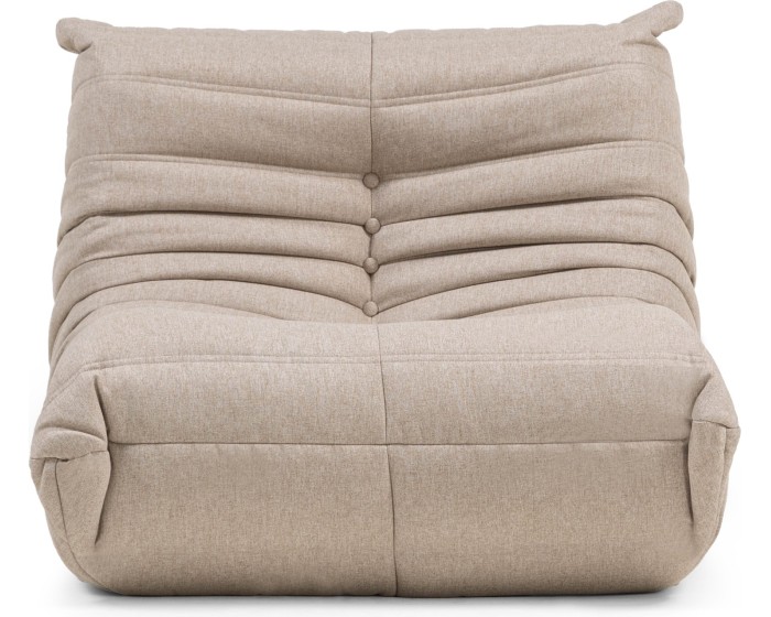 Designové křeslo Fugi béžovo-šedé
