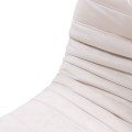 Designové sametové křeslo Fugi světle béžové