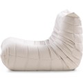 Designové sametové křeslo Fugi světle béžové