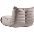 Designové sametové křeslo Fugi hnědo-šedé