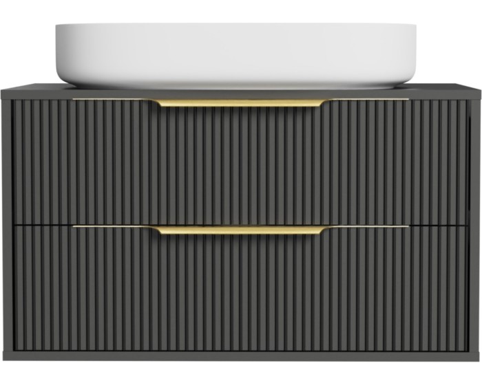 Závěsná umyvadlová skříňka s deskou Avila 80 cm černá