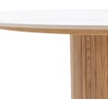 Jídelní stůl VENTURA 110 cm bílý mramor/jasan