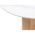 Jídelní stůl VENTURA 110 cm bílý mramor/jasan