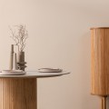 Jídelní stůl VENTURA 110 cm bílý mramor/jasan