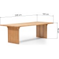Zahradní stůl Familis 240 cm z masivu eukalyptové dřevo teak