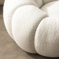 Designové relaxační křeslo KUGI 131 cm boucle bílé