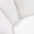 Designové relaxační křeslo KUGI 131 cm boucle bílé