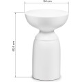 Odkládací stolek Colette 34 cm beton/bílý