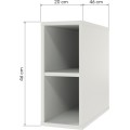 Závěsný koupelnový regál Avila 20 cm bílý