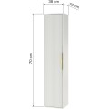 Závěsná koupelnová skříňka Avila 38 cm bílá/zlatá