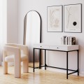 Psací stůl Trewolo 110 cm bílý/černý