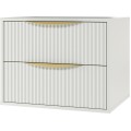 Závěsná skříňka pod umyvadlo Avila s deskou 60 cm bílá/zlatá