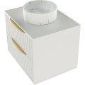 Závěsná skříňka pod umyvadlo Avila s deskou 60 cm bílá/zlatá