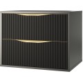 Závěsná skříňka pod umyvadlo Avila s deskou 60 cm černá/zlatá
