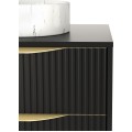 Závěsná skříňka pod umyvadlo Avila s deskou 60 cm černá/zlatá
