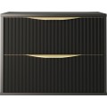 Závěsná skříňka pod umyvadlo Avila s deskou 60 cm černá/zlatá